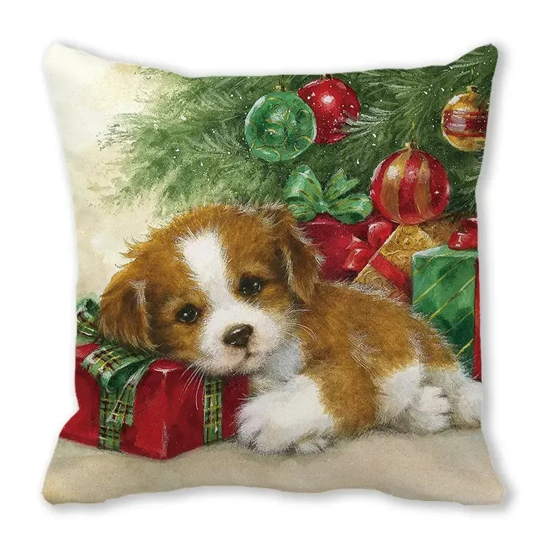 Axyaa Christmas Cat Dog 2023 Pillowcase Snowman Gift Set Decor