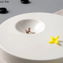 Axya Solid Color Ceramic Dinner Plate for Sushi, Steak, and Desserts