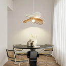 Axyaa Wood Chandelier Pendant Light LED Hanging Lamp for Dining Room