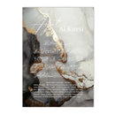 Ayat Al Kursi Gold Black Marble Canvas Print by Axyaa - Islamic Calligraphy Wall Art