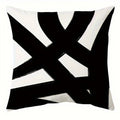 Axyaa Simple Black Line Printed Pillowcase for Living Room Sofa Chair, Home Decor