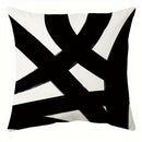 Axyaa Simple Black Line Printed Pillowcase for Living Room Sofa Chair, Home Decor