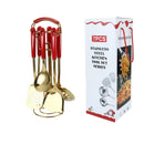 Axyaa Stainless Steel Kitchen Spatula Set - 7 Piece Cooking Utensils Kit