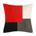Axyaa Black Red Geometric Abstract Cushion Cover for Stylish Home Decor
