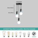 Axyaa Nordic Minimalist E27 Chandelier for Bedroom Dining Room Kitchen Staircase Lighting