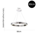 Axyaa Chrome Round Water Ripple Chandelier: Modern Luxury Living Room Statement Piece