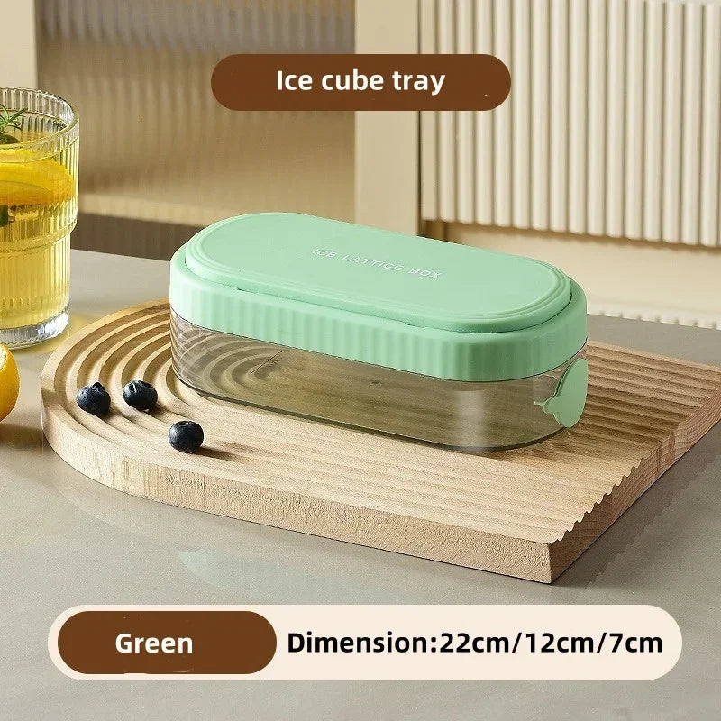 Axyaa Silicone Ice Mold with Lid: 18 Grid Food-grade Ice Storage Container