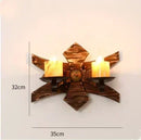 Axyaa Wooden LED Wall Lamps Industrial Style Home Decor Sconces for Living Room