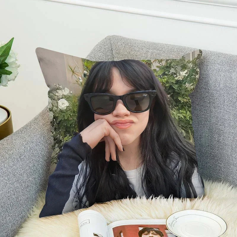 Jenna Ortega Body Pillow Cover 40x40 - Axyaa Decorative Cushion Case