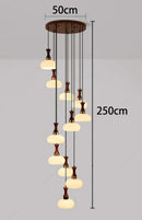 Axyaa Crystal Chandelier Pendant Light for Modern Home Decoration and Stair Lighting