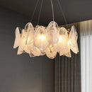 Axyaa Glass Chandeliers LED Hanging Lamps for Wedding Party Villa Staircase Lighting
