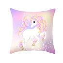 Axyaa Purple Unicorn Rainbow Sunrise Pillowcase for Home Decor