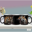 Axyaa Color Changing Animal Ceramic Mug Lion Tiger Heat Sensitive Coffee Cup