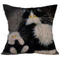 Cat Linen Cushion Cover by Axyaa - Home Decor Pillowcase 45*45cm