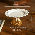 Axyaa Ceramic Dessert Plate Set. High-Footed, European-Inspired Design for Elegant Dining.