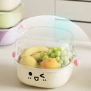 Axyaa 2-Layer Drain Basket Organizer - Large Capacity Multifunctional Fruit & Vegetable Holder
