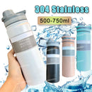 Axyaa 500/750ml Stainless Steel Thermos Cup - Large Capacity Vacuum Travel Cup