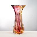 Axyaa Patchwork Glazed Vase: Red & Orange, Light Luxury Decor for Living Room & Bedroom