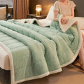 Axyaa Cozy Coral Fleece Blanket - Soft Fluffy Velvet Throw for Bed & Sofa