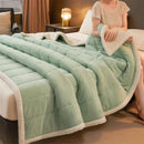 Axyaa Cozy Coral Fleece Blanket - Soft Fluffy Velvet Throw for Bed & Sofa