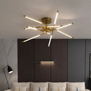 Axyaa Golden Nordic Chandelier for Home Decoration with LED Light