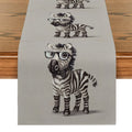 Axyaa Zebra Print Table Runner: Stylish Dining Decor for Indoor & Outdoor Tables