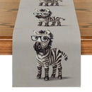 Axyaa Zebra Print Table Runner: Stylish Dining Decor for Indoor & Outdoor Tables