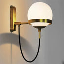 Axyaa Glass Ball Wall Lamp: Modern Nordic Industrial Bedside Light for Living Room, Bedroom, Loft