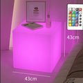 Axyaa RGB Cubic Floor Lamp: 16 Colors, Dimmable, Rechargeable/AC Powered