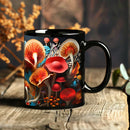 Axyaa Magic Mushroom Forest Ceramic Coffee Mug 11oz Black Tea Cup