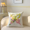 Axyaa Pastoral Flower Embroidery Pillowcase - Canvas Towel Sofa Cushion Cover