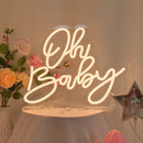 Axyaa Baby Neon Lights Birthday Party Decorative Plaque Acrylic Logo Dimmable