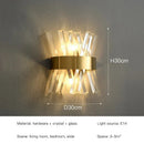 Axyaa Crystal Wall Sconces Gold Bedside Lights Indoor Home Decor Luxury Wall Lamps