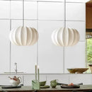Axyaa Nordic Wabi Sabi Fabric LED Pendant Lights Chandelier for Dining Room