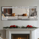 Axyaa Silver Crushed Diamond Full Length Floor Mirror 160x55CM