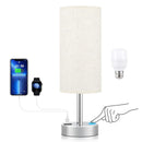 Axyaa Touch Control Bedroom Nightstand Lamp with USB A+C Port