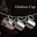 Axyaa Stainless Steel Portable Beer Mug with Lid & Foldable Handle