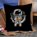Axyaa Astronaut Theme Pillow Cover Set for Home Decor - 45*45 Size