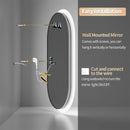 Axyaa LED Backlit Smart Bathroom Mirror 48x24" Dimmable 3 Colors Anti-Fog IP65