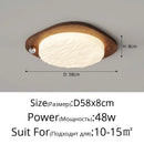 Axyaa Retro Walnut LED Ceiling Light - Nordic Style Home Decor
