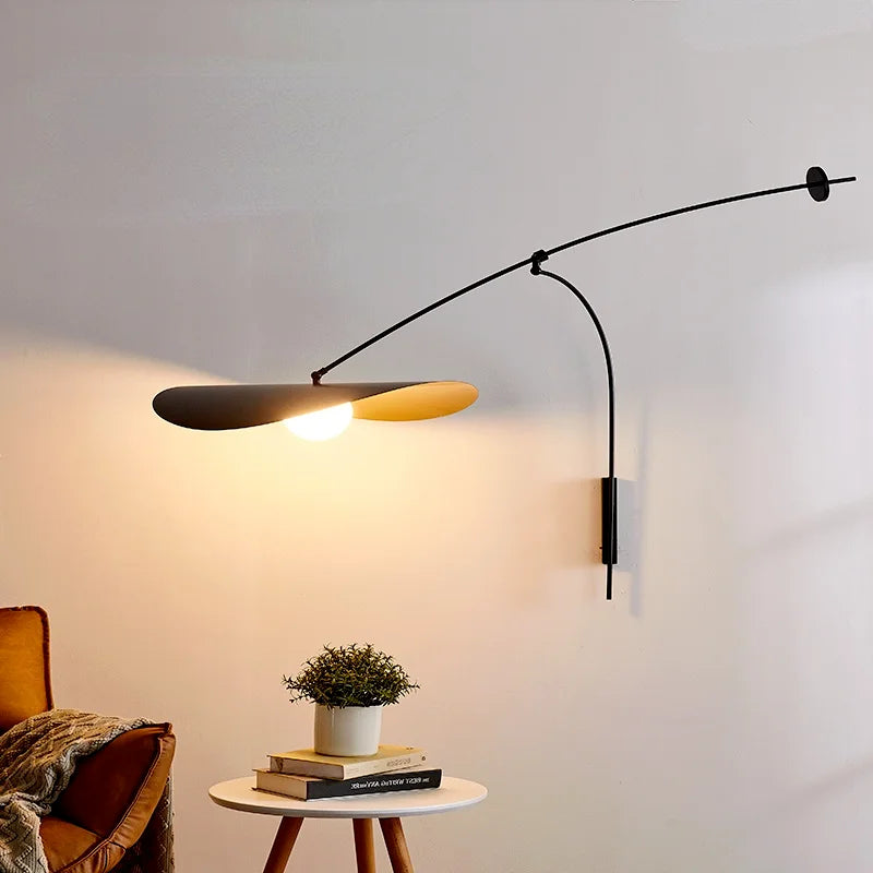 Axyaa Nordic Long Arm Wall Lamp for Living Room, Bedroom, and Study