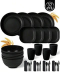 Axyaa Reusable Plastic Cutlery Set for Four People | School & Christmas Gift