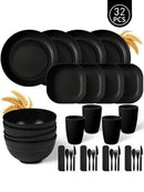Axyaa Reusable Plastic Cutlery Set for Four People | School & Christmas Gift