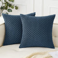 Axyaa Soft Corduroy Throw Pillow Covers 18x18 Inch for Farmhouse Home Décor