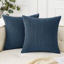 Axyaa Soft Corduroy Throw Pillow Covers 18x18 Inch for Farmhouse Home Décor
