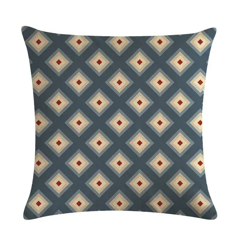 Axyaa Geometric Abstract Linen Pillowcase for Home Decor