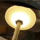 Axyaa Blue Glass LED Pendant Lamp for Coffee Shop & Bar Counter Chandelier
