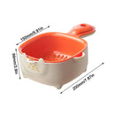 Axyaa 2-in-1 Drain Basket & Fruit Cleaner: Double-layer Kitchen Storage Box with Handle