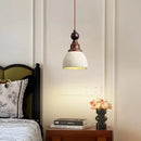 Axyaa Yellow Cave Stone Bedroom Small Chandelier Retro Solid Wood Lighting