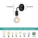 Axyaa Nordic Minimalist E27 Wall Lamp for Living Room, Bedroom, Hallway - Modern Style